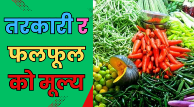 तरकारी र फलफूलको मूल्य