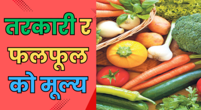 तरकारी र फलफूलको मूल्य