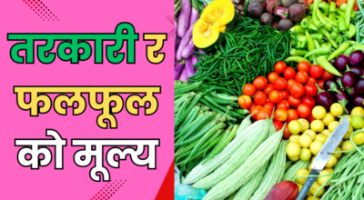 तरकारी र फलफूलको मूल्य