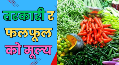 तरकारी र फलफूलको मूल्य