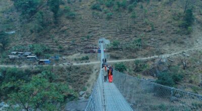 रुन्चेत र लुसिकाङ जोड्ने झोलुङ्गे पुल निर्माण