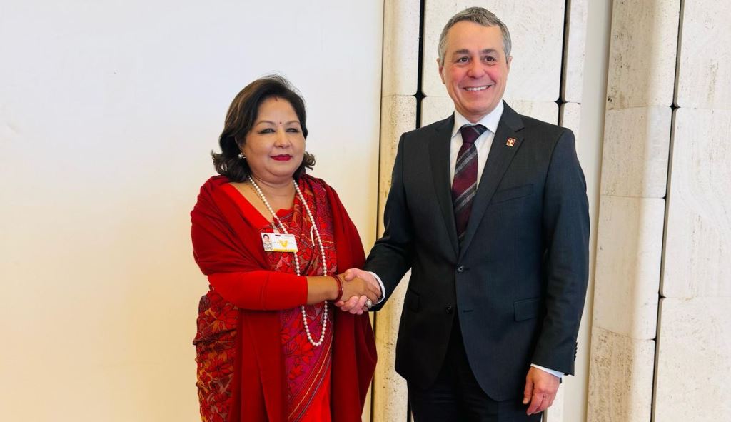 परराष्ट्रमन्त्री देउवा र स्वीट्जरल्याण्डका विदेशमन्त्रीबीच द्विपक्षीय भेटवार्ता