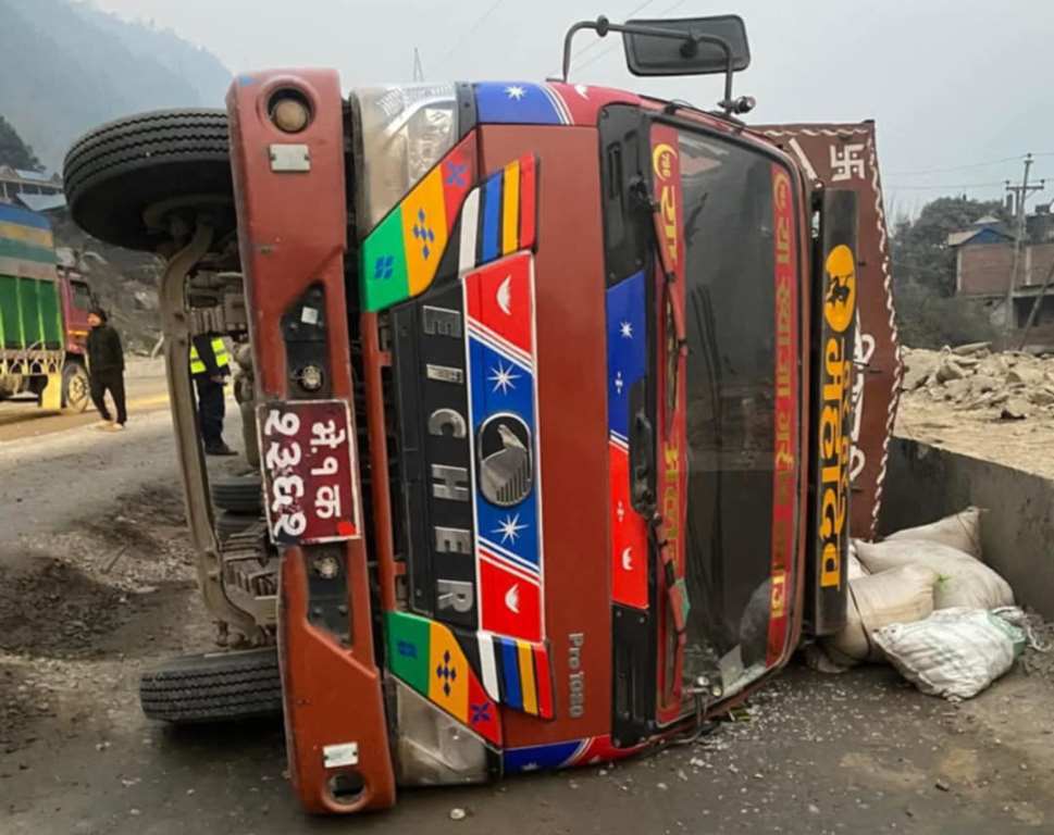 चितवनमा मिनीट्रक दुर्घटना हुँदा १९ वटा चौपाया मरे