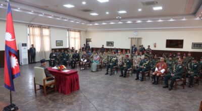 प्रधानमन्त्रीसँग भारत, भूटान र माल्दिभ्सका एनसिसी भ्रमण दलका प्रतिनिधिको शिष्टाचार भेट