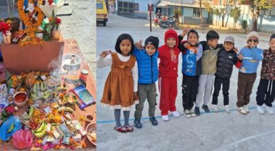 द हवाइट माउन्टेन स्कुलमा धुमधामका साथ मनाइयो सरस्वती पूजा