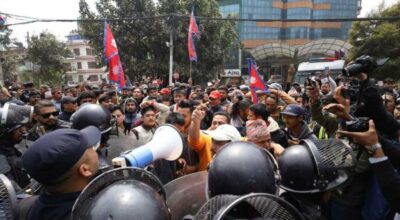 राजावादीहरुको प्रदर्शन