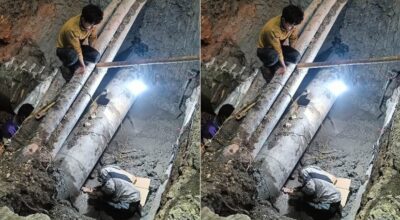 थापाथलीमा फुटेको खानेपानीको पाइप मर्मत सकियो