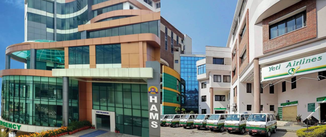 यती एयरलाइन्स र ह्याम्स अस्पताल