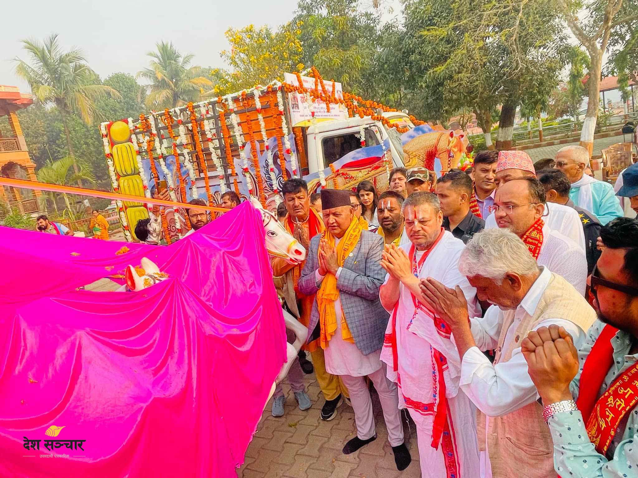 गजेन्द्र मोक्ष धामबाट मुक्तिनाथ रथ यात्राको शुभारम्भ