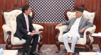 प्रधानमन्त्रीसँग नेपालका लागि थाइल्याण्डका राजदूतको शिष्टाचार भेट