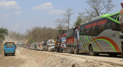 दाउन्नेमा सुक्खा पहिरो