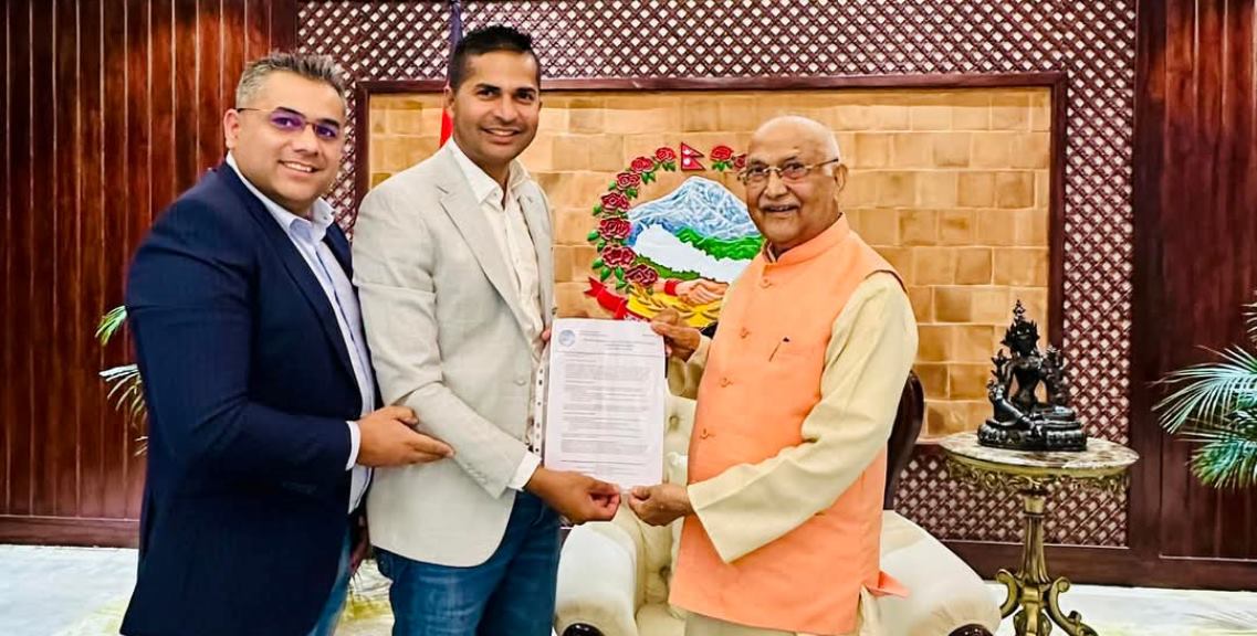 प्रधानमन्त्रीसँग एनआरएनए अष्ट्रेलियाका अध्यक्ष पोख्रेलको भेटघाट