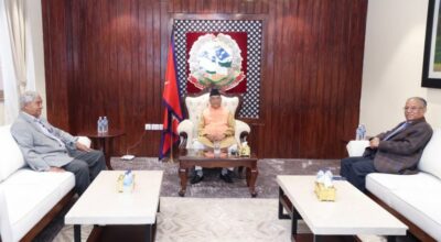 प्रधानमन्त्री ओली, देउवा र प्रचण्डवीच छलफल