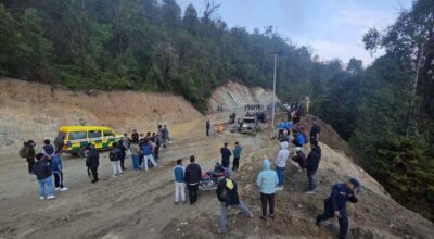 बुलेरो गाडीमा आगलागी