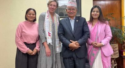 ललितपुर महानगर प्रमुखसँग युरोपेली युनियनका राजदूतद्वारा भेटवार्ता