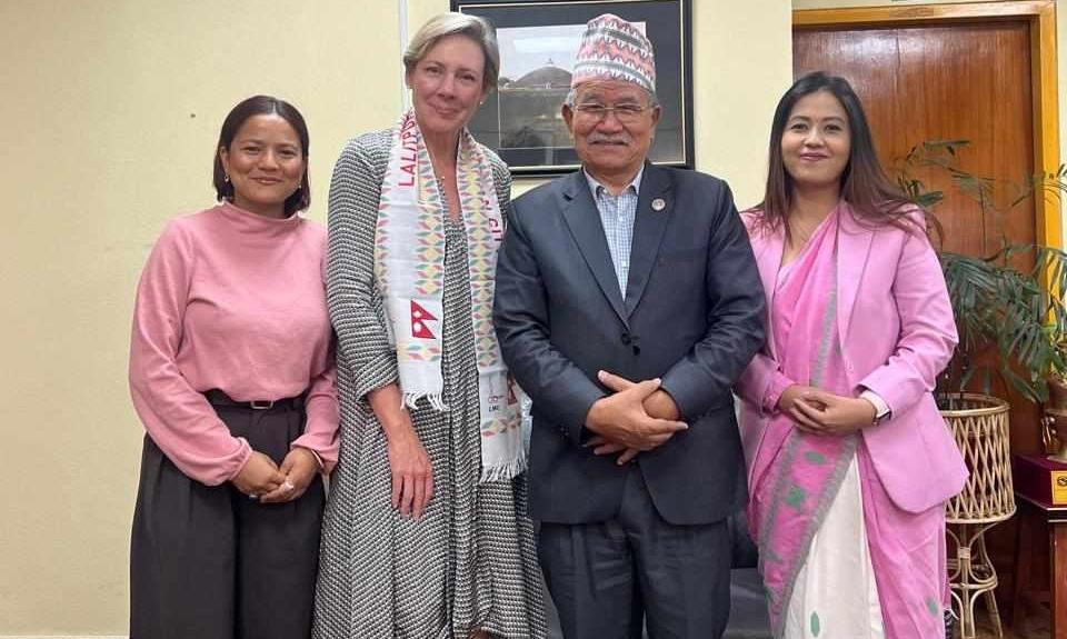 ललितपुर महानगर प्रमुखसँग युरोपेली युनियनका राजदूतद्वारा भेटवार्ता
