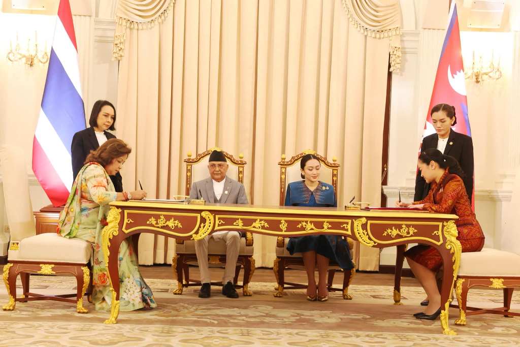 नेपाल र थाइल्याण्डबीच पर्यटन र संस्कृतिसम्बन्धी समझदारी पत्रमा हस्ताक्षर