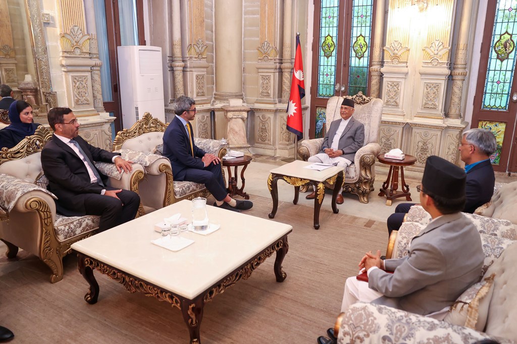 प्रधानमन्त्रीसँग युएईका उपप्रधानमन्त्रीको शिष्टाचार भेटवार्ता