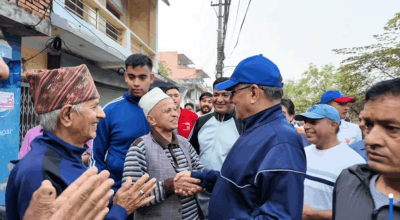 अभियानको क्रममा माओवादी अध्यक्ष प्रचण्ड भैरहवामा