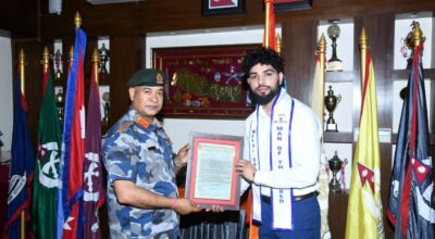 सशस्त्र प्रहरी महानिरीक्षकले गरे 'म्यान अफ द वर्ल्ड' दुलाललाई विशेष बिदाई