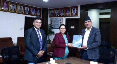 राष्ट्र बैंकद्वारा पूर्वबजेटकालीन समीक्षा प्रतिवेदन अर्थ मन्त्रालयमा पेस