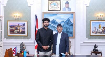 प्रधानमन्त्री ओलीले दिए ‘म्यान अफ द वर्ल्ड’ दुलाललाई शुभकामना