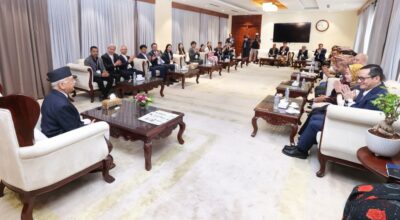 प्रधानमन्त्रीसँग एशियाली भुक्तानी नेटवर्कका प्रतिनिधिको भेट