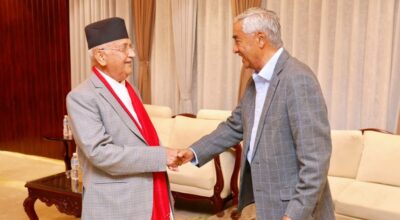 ओली–देउवा भेट