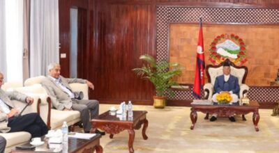 प्रधानमन्त्री ओली र कांग्रेस सभापति देउवावीच भेटवार्ता