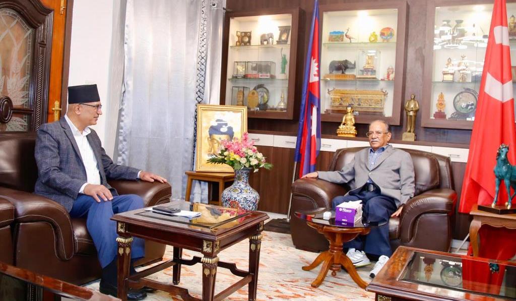 अध्यक्ष प्रचण्ड र अर्थमन्त्री पौडेलबीच भेटवार्ता