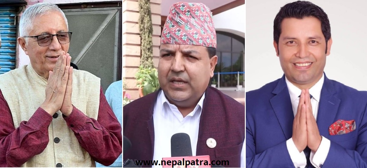 डा. शेखर कोइराला, राजेन्द्र बजगाईँ र सुनिल शर्मा