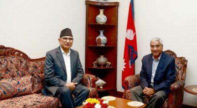 शेर बहादुर देउबा र बिष्णु पौडेल