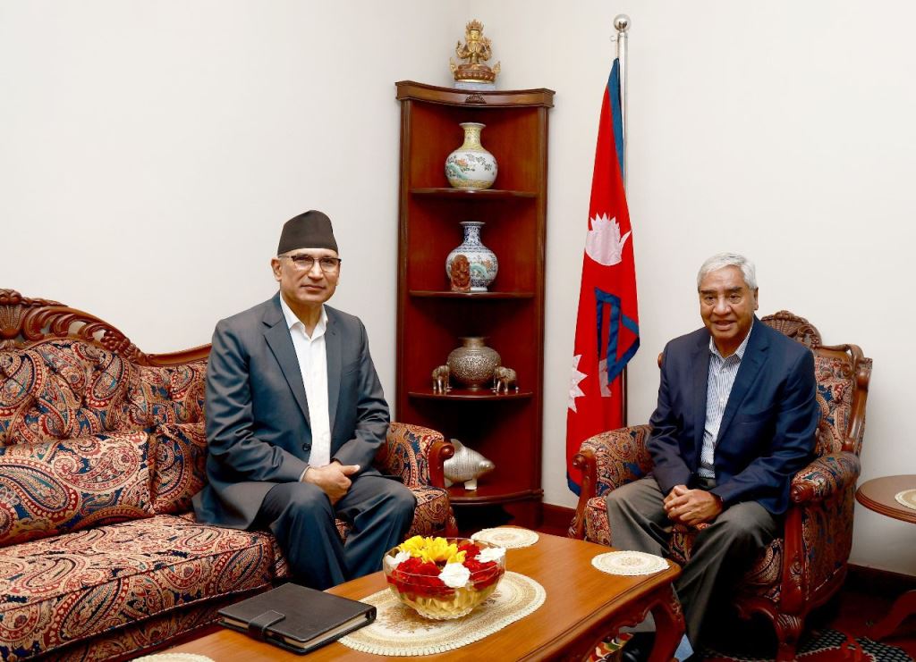 शेर बहादुर देउबा र बिष्णु पौडेल