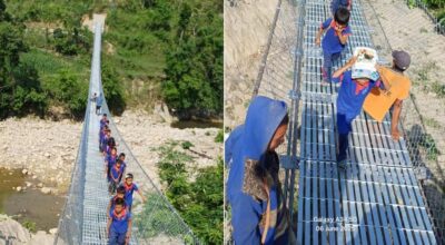 झोलुङ्गे पुलले विद्यार्थी आवतजावतमा सहज