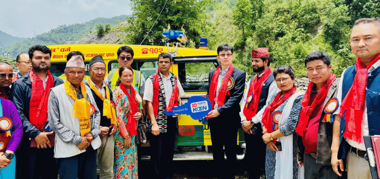 माथिल्लो त्रिशूली–१ जलविद्युत् आयोजनाद्वारा एम्बुलेन्स प्रदान