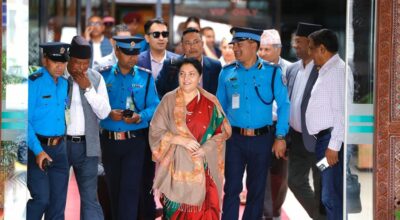 पूर्वराष्ट्रपति भण्डारी स्वदेश फिर्ता