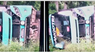 रौतहटको चन्द्रनिगाहपुरमा बस दुर्घटना