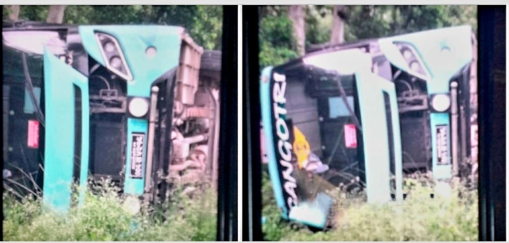 रौतहटको चन्द्रनिगाहपुरमा बस दुर्घटना