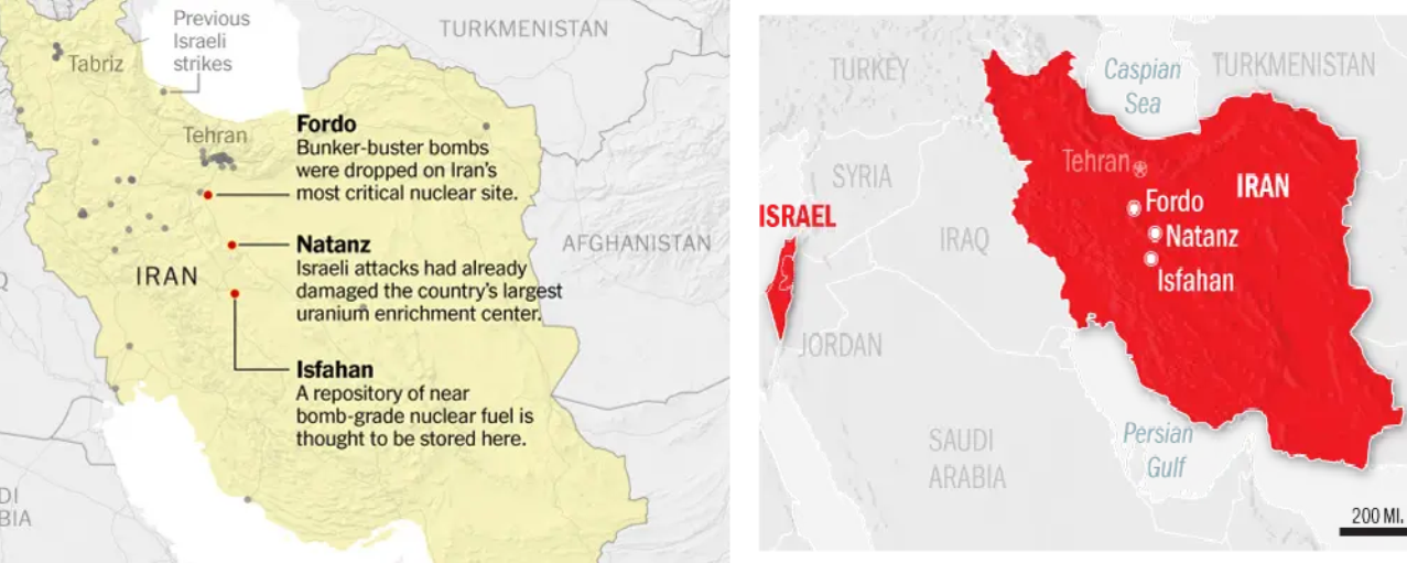 अमेरिकाद्वारा इरानका तीन आणविक केन्द्रमा आक्रमण