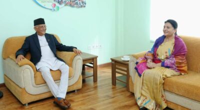 केपी शर्मा ओली र विद्यादेवी भण्डारी