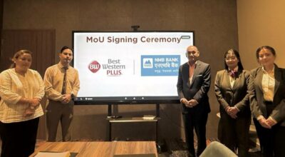एनएमबि बैंक र बेस्ट वेस्टर्न प्लस काठमाडौंबीच साझेदारी