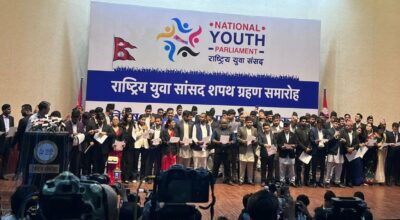 देशभरका १६५ जना युवा सांसदले लिए शपथ