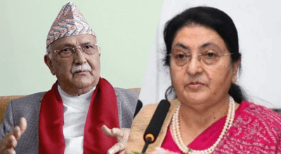 केपी शर्मा ओली र विद्यादेवी भण्डारी