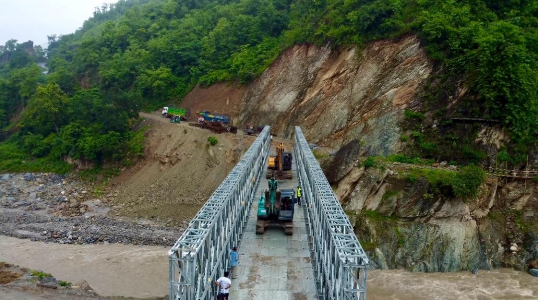हेंवा खोलामा ‘मोडुलर बेलिब्रिज’ जडान