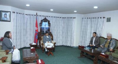 सभामुख घिमिरेद्वारा सत्तारुढ पार्टीका प्रमुख सचेतकहरुसँग छलफल