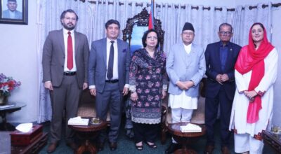 पाकिस्तानको संसदीय प्रतिनिधिमण्डलसँग सभामुखको शिष्टाचार भेटवार्ता