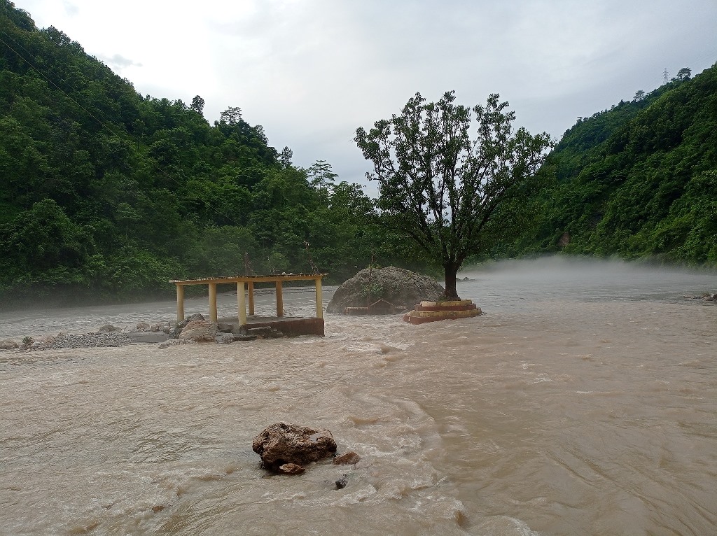 कालीगण्डकीको बहाब यस वर्षकै उच्च विन्दुमा, शालिग्राम शिला डुबानमा