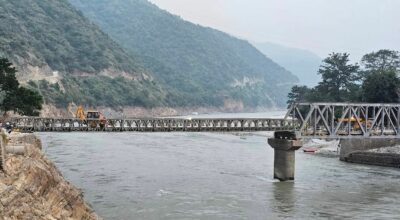 नेपाली सेनाद्वारा खुर्कोटको बेलीब्रिज मर्मत सुरु