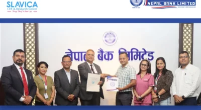 नेपाल बैंक र स्लाभिका आई. भि. एफ एण्ड रिसर्च सेन्टर प्रा.लिवीच सम्झौता