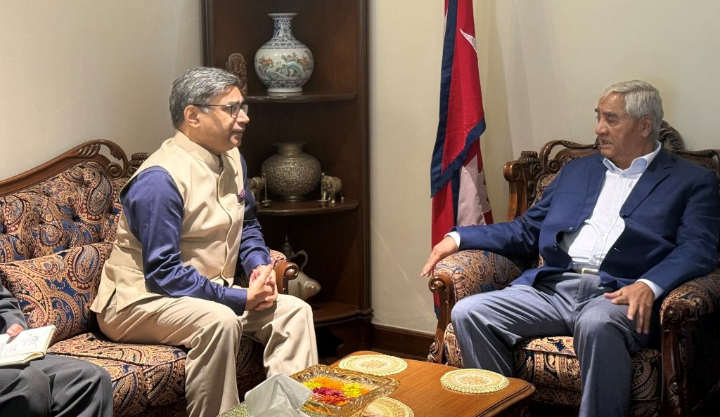 कांग्रेस सभापति देउवासँग भारतीय विदेश सचिवको भेटवार्ता